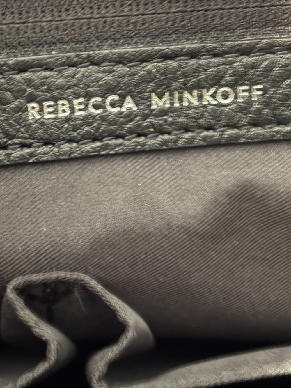 Rebecca Minkoff Black Pebbled Leather Top Handle Bag - Picture 6 of 7